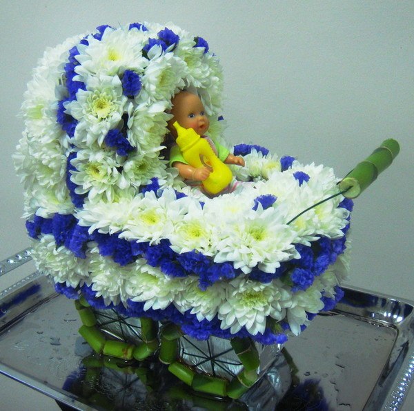 Букет из цветов с фото детей